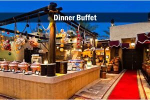 evening desert safari dubai with dinner buffet standard package